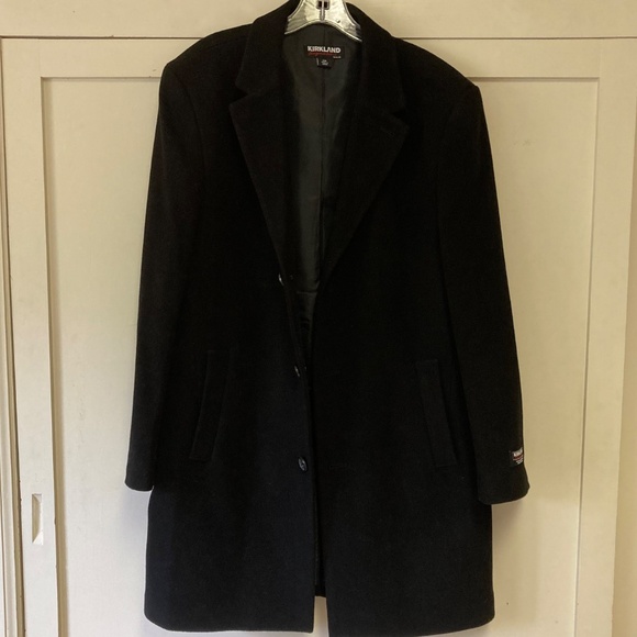 Men’s Wool Cashmere Blend Overcoat Black, Fully Lined 42 Reg - Picture 15 of 15